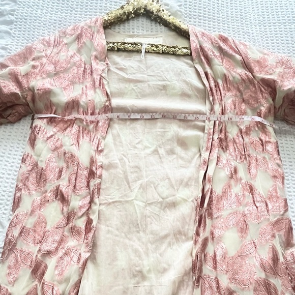 Jen’s Pirate Booty Free People Rising Star Long Jacket Rose Gold RARE - Picture 6 of 9